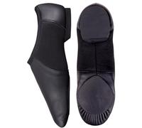 Kids Jazz Shoes Girls Split Sole Leather AeroFlex Style - UK Size 1 - Black