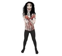 Kids Jeff the Killer Morphsuit + Wig Boys Girls Halloween Fancy Dress Costume