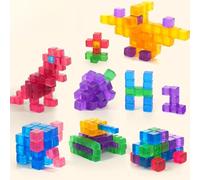 Kids Jelly Blocks, 120 Pcs Soft Silicone Learning Toys, Stress Relief Creative Kids Stacking Toy Blocks Set, For Boys Girls School Preschool Classroom Daycare Travel Birthday
