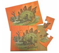 Kids Jigsaw Card Includes Postcard, Puzzle and Envelope - Stegosaurus