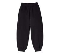 Kids Joggers Boys & Girls - Pack of 2 Slim Leg School Jogging Bottoms, Elasticated Waist with Drawstring, Cuffed Ankle - Soft Jersey PE Trousers, Comfortable Tracksuit Bottoms (Black 5-6 Yrs)