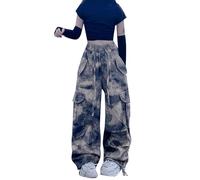 Kids Joggers Pants Plain Jogging Bottoms Navy Blue School Trousers Cargo Parachute Adjustable Waist Elasticated Slim for Fall Winter