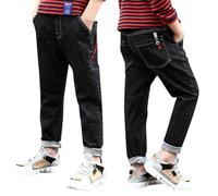 Kids Joggers Pants Plain Jogging Bottoms Navy Blue School Trousers Cargo Parachute Easy Dressing Pull Up Trouser Elasticated Waist Slim Shrink Fade Resistant