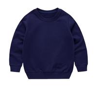 Kids' Jumper Classic Crewneck Long Sleeve - Soft Cozy Solid Cotton Tops for Boys, Girls Fall Winter School Wear Sweatshirt 1-13 Years