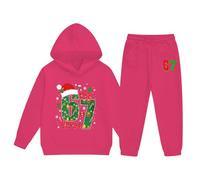 Kids Jumper Sibling Matching Outfits Six Seven Theme Blue Dresses Unisex Christmas Pullover Newborn Photoshoot Organic Family Plus Size Boys Oversized Hoodie Holiday