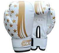 Kids Junior Boxing Gloves, for Training & Muay Thai Mitts Sparring, Kickboxing, Fighting Great for Heavy Punch Bag, Grappling Dummy Double End Speed Ball & Focus Pads Punching Girls Boys (Gold/White)