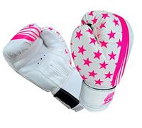 Kids Junior Boxing Gloves, for Training & Muay Thai Mitts Sparring, Kickboxing, Fighting Great for Heavy Punch Bag, Grappling Dummy Double End Speed Ball & Focus Pads Punching Girls Boys (Pink/White)