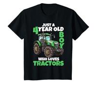Kids Just A 4 Year Old Boy Who Loves Tractors 4th Birthday T-Shirt