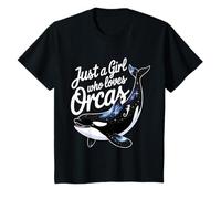 Kids Just A Girl Who Loves Orcas Killer Whales Sea Ocean Girls T-Shirt