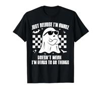 Kids Just Because I'm Awake Doesn't Mean - Not Ready Ghost Value Graphic T-Shirt, Men, Black, M