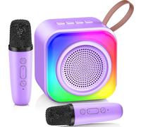 Kids Karaoke Machine 2 Microphones - Birthday Presents Gift for Girls Age 3 4 5 6 7 8 9 10 11 12 - Halloween Christmas Xmas Toys for Kids, Daughter, Niece, Granddaughter Teen Girls (Purple)