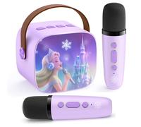 Kids Karaoke Machine for Kids Frozen Toys for Girl Gift, Mini Karaoke Machine With 2 Wireless Microphones Ages 3,4,5,6,7,8,9,10,11,12+ Year, Microphone for Kids Christmas or Birthday Toy Gift (Purple)
