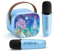 Kids Karaoke Machine for Kids Frozen Toys for Girl Gift, Mini Karaoke Machine with 2 Wireless Microphones Ages 3,4,5,6,7,8,9,10,11,12+ Year, Microphone for Kids Christmas or Birthday Toy Gift (Blue)