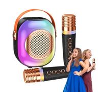 Kids Karaoke Machine,Kids Small Karaoke Machine | Portable Kids Karaoke Machine with 2 Microphones | Funny Singing Machine Household Karaoke Speaker Heavy Bass for Classroom, Bedroom