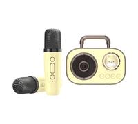 Kids Karaoke Machine | Wireless Portable Speaker with Microphone | Rechargeable Double Mic Connection Audio Supplies for Home Dining Room Cafes Restaurant