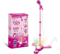 Kids Karaoke Machine with Stand,Karaoke Machine Kid,Kids Microphone with Flashing Stage Lights Adjustable Stand Gift for Age 3+ Years Old Children