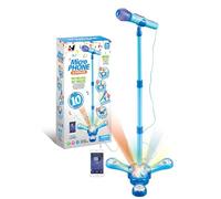 Kids Karaoke Machine with Stand,Kids Microphone Flashing Stage Lights Adjustable Stand Gift for Age 3+ Years Old Children (Blue) (Blue)