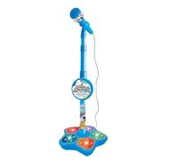 Kids Karaoke Machine with Stand,Microphone with Stand for Kids,Portable Microphone with Flashing Stage Lights for Singing Dancing,Musical Toy Gift for Children (Blue)