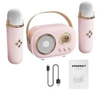 Kids Karaoke Speaker rophone Set | Small Kids Karaoke Wireless,With Charging Cable Home Entertainment Speaker For Women
