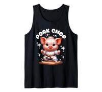 Kids Karate Cute Pork Chop Funny Karate Pun Pig Martial Arts Tank Top