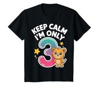 Kids Keep Calm I’m Only 3 Funny 3rd Birthday Boys Girls T-Shirt