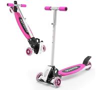 Kids Kick Scooter, Adjustable Height Kick Scooter 3 Wheel Scooters for Kids 3-5,Heavy Duty Foldable Toddler Scooter,4 Height Adjustable,with Box