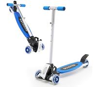 Kids Kick Scooter, Adjustable Height Kick Scooter 3 Wheel Scooters for Kids 3-5,Heavy Duty Foldable Toddler Scooter,4 Height Adjustable,with Box