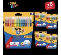 Kids Kid Couleur Baby Colouring Pens Assorted - 5 Packs Bic Multi One Size