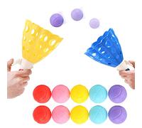 Kids Kids Ball Games with 2 Launch Baskets and 10 Balls, Indoor Game/Outdoor Game/Garden Game/Board Game/Fun PartyGame Toys, for 5 6 7 8 9 10 11 12 Year Old Boys Girls