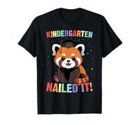 Kids Kindergarten Nailed It Red Panda Graduation T-Shirt