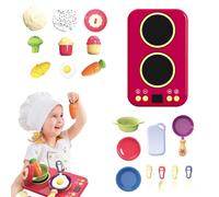 Kids Kitchen Food Game,Kitchen Toys with Sound and Lights for Symbolic Play | Interactive Educational Toy for Preschool and Daycare Kids