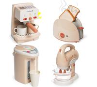 Kids Kitchen Play Set Kitchen Appliance Toy Set Role Plays Pretend Kitchens Accessories Sets with Coffee Machine Espresso Machine Blender Mixer Toaster Realistic Sounds for Boys Girls 3+