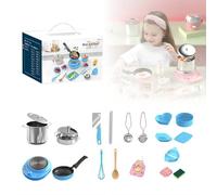 Kids Kitchen Set, Mini Kids Cooking Sets, Real Food Making for Children 7-14 Beginner Cooking Interactive Learning Role Play Educational Toys for Kid Mini Size