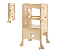Kids' Kitchen Step Stool Wooden Folding Toddler Standing Safety Tower