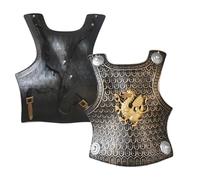 Kids Knight Costume - Historical Foldable Photo Props For Medieval Play | Soft Breathable Fabric With Silver Finish & Flexible Breastplate For Bonfire Events, Cosplay, Festivals And Drama