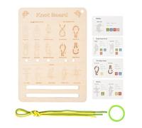 Kids Knot Trainer - 30cm Wooden Practice Board, Learning Dexterity Game, Educational Skill Builder, Hands On Playset | Engaging Montessories Activity For Children Birthday Party Preschool Family