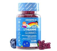 Kids L Theanine Gummies - 1 Month Supply - 50mg with Lemon Balm & Vitamin B6 to Improve Kids' Focus & Concentration - 30 Count - Vegan L Theanine Supplements Gummies - Novomins