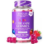 Kids L Theanine Gummies - 50mg with Magnesium Glycinate & Prebiotics to Improve Kids Concentration & Focus | Sugar-Free, Vegan & Chewable | Ages 3+ | Berry Flavour | 1 Month Supply