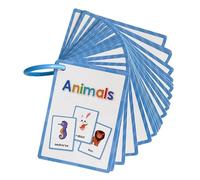 Kids Language Learning Cards 11x8cm Toddler Study Card Educational Vocabulary Flashcards for Kids Preschoolers Ages 3-8 Interactive English Learning Cards