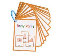 Kids Language Learning Cards 11x8cm Toddler Study Card Educational Vocabulary Flashcards for Kids Preschoolers Ages 3-8 English Flashcards for