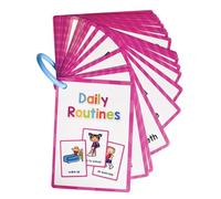Kids Language Learning Cards 11x8cm Toddler Study Card Educational Vocabulary Flashcards For Kids Preschoolers Ages 3-8 Interactive English Learning Cards