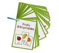 Kids Language Learning Cards 11x8cm Toddler Study Card Educational Vocabulary Flashcards for Kids Preschoolers Ages 3-8 Interactive English Learning Cards