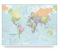 Kids Large World Wall Map - Educational Poster Learning - Laminated