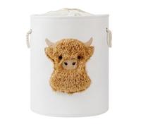 Kids Laundry Basket Baby Hamper for Nursery, 58L Large Dirty Clothes Hampers with Drawstring Closure, Highland Cow Baby Stuff Storage Basket, Stuffed Animal Storage Basket Canvas Toy Laundry Hamper