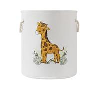 Kids Laundry Basket Baby Hamper for Nursery, Canvas 58L Large Dirty Clothes Hampers with Drawstring Closure, Jungle Theme Baby Basket, Animal Baskets Toy Laundry Hamper, Safari Nursery Decor, Giraffe