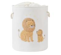 Kids Laundry Basket Baby Hamper for Nursery, Canvas 58L Large Dirty Clothes Hampers with Drawstring Closure, Jungle Theme Baby Basket, Animal Baskets Toy Laundry Hamper, Safari Nursery Decor, Lion