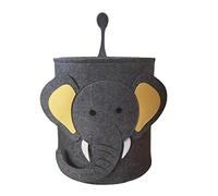 Kids Laundry Basket Toy Basket Felt Hamper Soft Lightweight Felt Cute Design Elephant