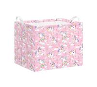 Kids Laundry Hamper with Handles,Collapsible Children Storage Basket for Clothes Books,Waterproof Storage Box for Bedroom Living Room Bathroom,40x30x30cm,Unicorn