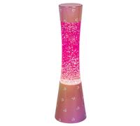 Kids Lava Night Lamp with Glitter Pink 20W GY6.35 Decorative Hearts Girls Cute