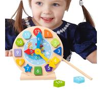 Kids' Learning Clock, Educational Clock, Wooden Clock Toy | Safe and Engaging Telling Time Toy | Wooden Magnetic Clock for Home and Kindergarten Educational Activities